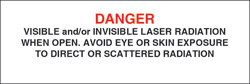 Class IV Non-Interlocking Protective Housing Label (Visible and/or Invisible Laser Radiation) 3&quot; x 1&quot;