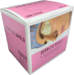Theia Derm Eye Block (box of 50 pair) - Eye Shields for Dermatological Protection