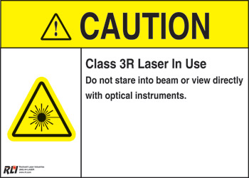 Plastic Class 3R Caution Sign