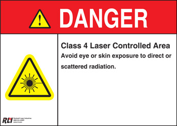 PVC Class 4 Danger Sign-Controlled Area