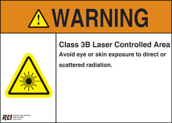 PVC Class 3B Laser Warning Sign