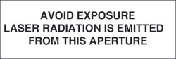 Laser Aperture Label - " Laser Radiation" (1 3/4" x 1/2")