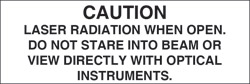 Class IIIa Non-Interlocking Protective  Housing Label; Caution - 2 1/2" x 3/4"