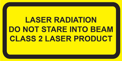 IEC Explanatory Label  for Class 2 lasers  (2"w x 1"h)