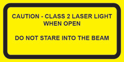 IEC Explanatory Label  for Class 2 lasers  (2&quot;w x 1&quot;h)