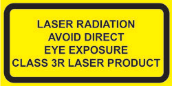 Class 3R Explanatory Label for 400nm to 1400nm lasers  (2"w x 1"h)