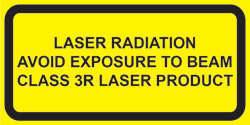 Class 3R Explanatory Label for <400nm and >1400nm lasers  (2"w x 1"h)