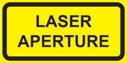 IEC Aperture Label (1&quot;w x 1/2&quot;h)