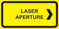 IEC Aperture Label (2&quot;w x 1&quot;h)