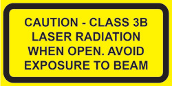 IEC Invisible Class 3B  Noninterlocked  protective housing label (2&quot;w x 1&quot;h)