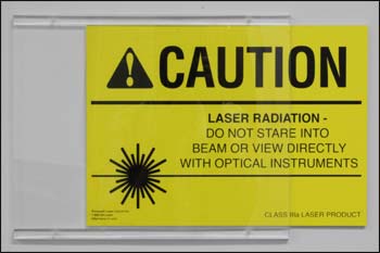 Caution Laser Radiation Do Not Stare into Beam Sign 10 x 14 Plastic