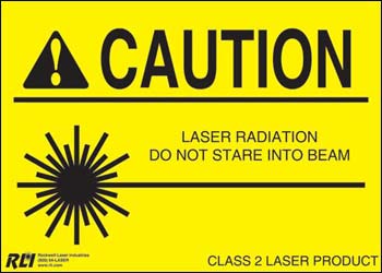 Plastic Class 2 Caution Sign